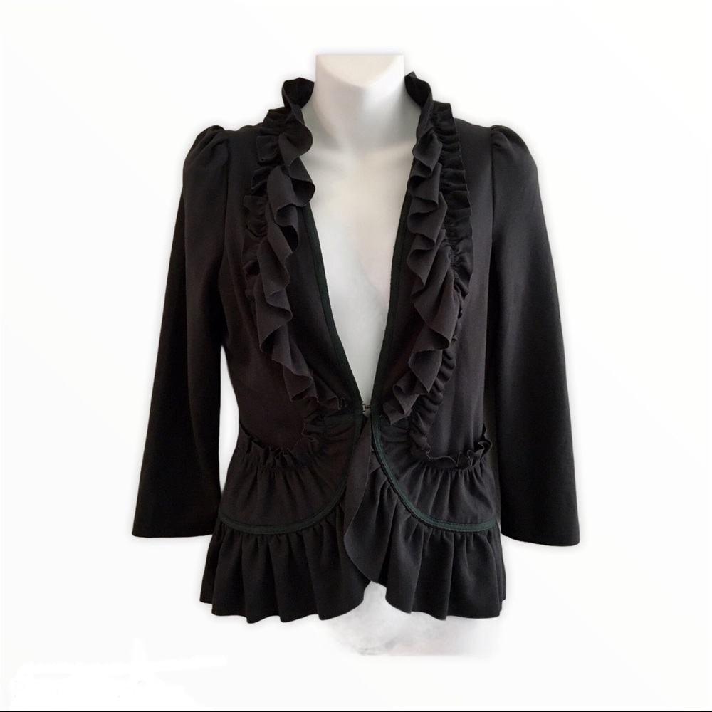 Anthropologie | Ruffle Blazer
